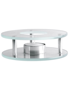Rechaud / Theelicht Glas en Metaal Ø12cm