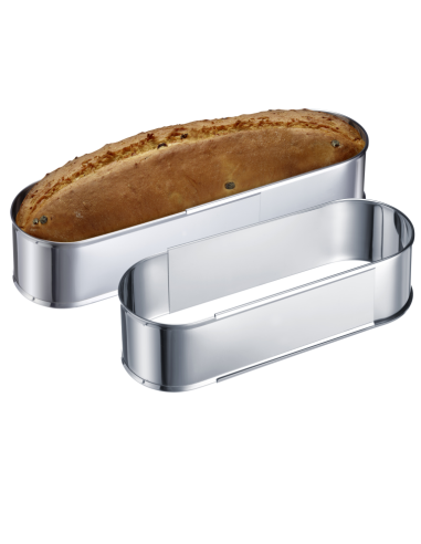 Bakvorm Slofvorm RVS, uitschuifbaar 27-40 cm