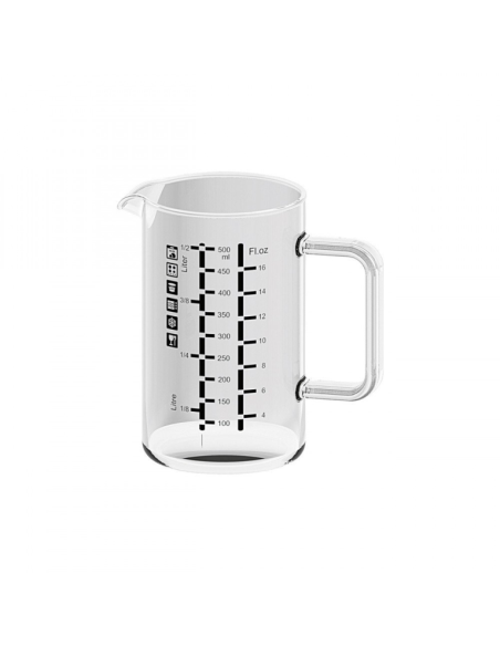 Maatbeker laboratoriumglas 0,5 L