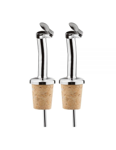 Set van 2 Flesuitgieters / Schenktuiten RVS