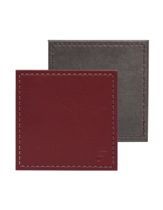 Set-4 onderzetter 10x10 cm Bordeaux/antraciet