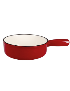 Caquelon / Fonduepan Gietijzer Rood 22 cm