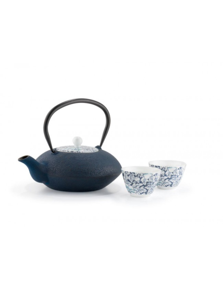 Japanse Theepot Gietijzer Yantai 1,2L met porseleinen deksel