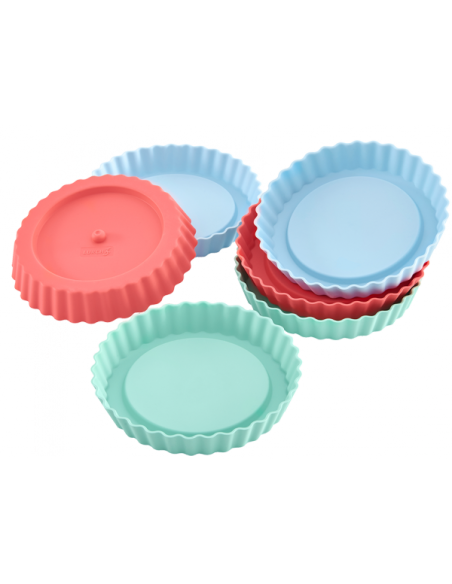 Set van 6 Flexibele Fruittaartjesvormen Tortelette