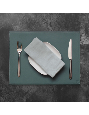 Placemat 40 x 30 cm Petrol/Antraciet