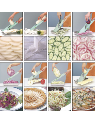 Japanse Mandoline 64mm met 3 juliennemessen