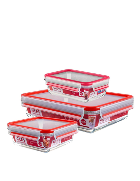 Emsa Clip&Close Set Glas 3 delig
