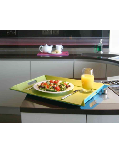 FreeForm Dienblad / Placemat 45 x 35 cm grijs/zwart