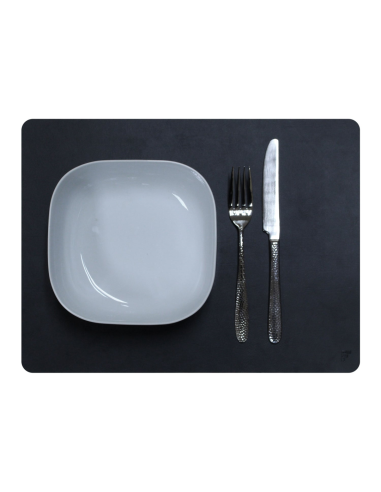 Placemat Gerecycled Leder Zwart