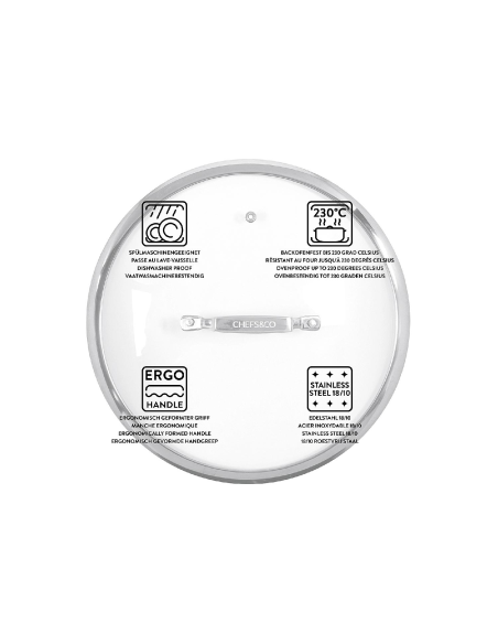 CHEFS&CO Glasdeksel 20cm