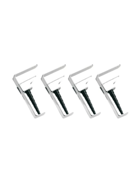 Gefu Set van 4 Tafelkleedklemmen vernikkeld