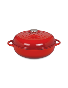 KP Braadpan laag gietijzer 28cm rood