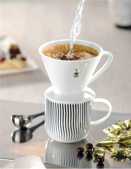 Kopjesfilter / Koffiefilterhouder 101 Porselein Wit
