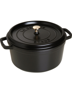 Staub Ronde Braadpan Zwart 30 cm