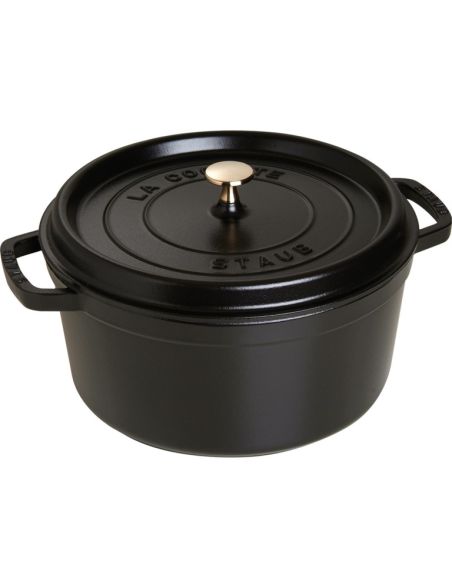 Staub Ronde Braadpan Zwart 30 cm