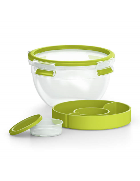 Emsa Clip&Close Saladebox rond 1,0 L.