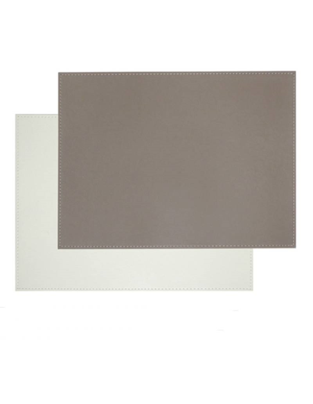 FreeForm Placemat dubbelzijdig 40 x 30 cm taupe/wit