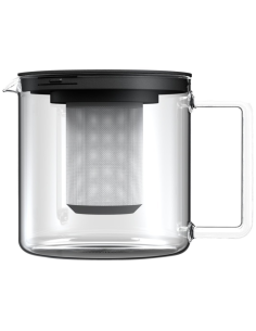 Theepot laboratoriumglas 1,3L. RVS zeef