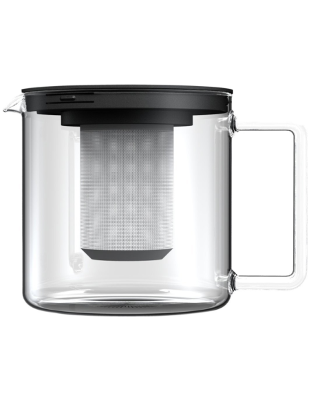 Theepot laboratoriumglas 1,3L. RVS zeef