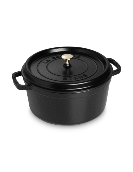 Staub Ronde Braadpan Zwart 26 cm
