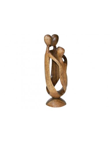 Sculptuur hout - Familie - 30 cm