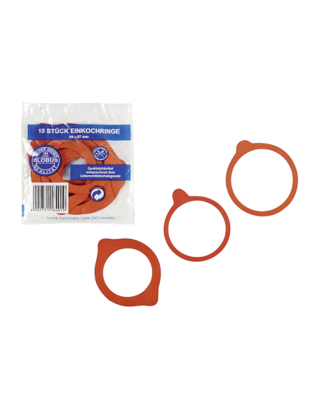 Zak met 10 Weckringen 74x86mm (80mm glazen)