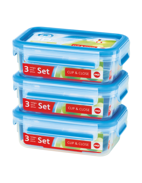 Emsa Clip & Close Set 3 x 0,55L.
