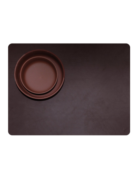 Placemat Gerecycled Leder Bruin