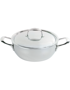 Demeyere Atlantis Conische Braadpan 24 cm met dubbelwanig deksel