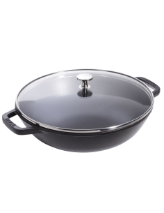 Staub Wok 30 cm met glasdeksel