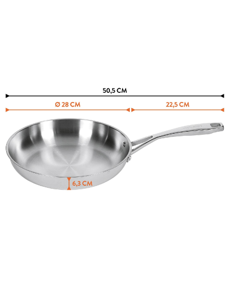 CHEFS&CO Koekenpan RVS Ø 28 cm