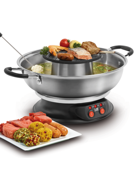 Chinese Fondueset RVS, elektrisch