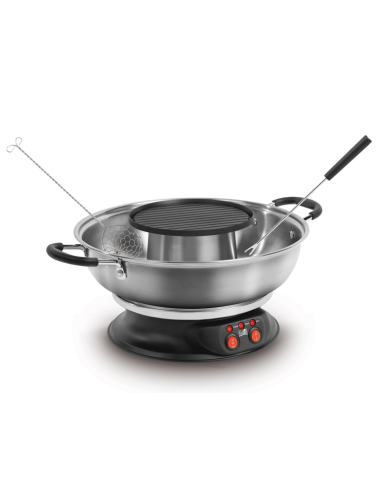 Chinese Fondueset RVS, elektrisch