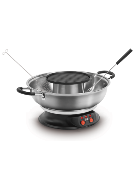 Chinese Fondueset RVS, elektrisch