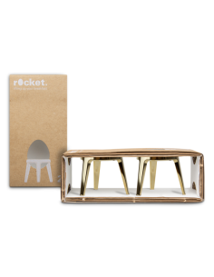 Rocket Eierdop Goud - Set van 2