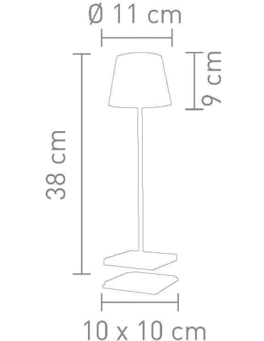 Troll 2.0 Outdoor Tafellamp Zwart