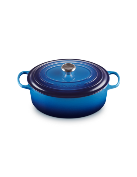 Le Creuset Braad- / Stoofpan Signature ovaal Azure 31cm 6,3l