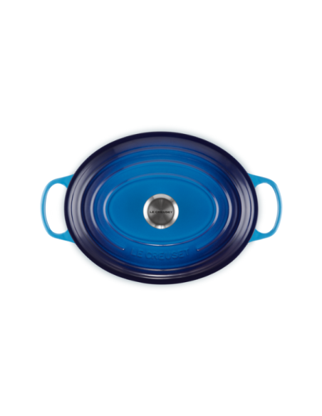 Le Creuset Braad- / Stoofpan Signature ovaal Azure 31cm 6,3l
