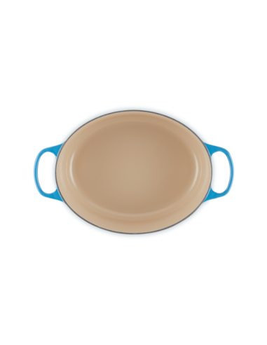 Le Creuset Braad- / Stoofpan Signature ovaal Azure 31cm 6,3l