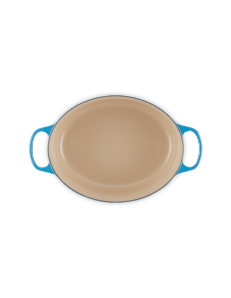 Le Creuset Braad- / Stoofpan Signature ovaal Azure 31cm 6,3l