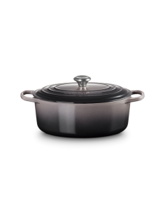 Le Creuset Braad- / Stoofpan Signature ovaal Flint 31cm 6,3l
