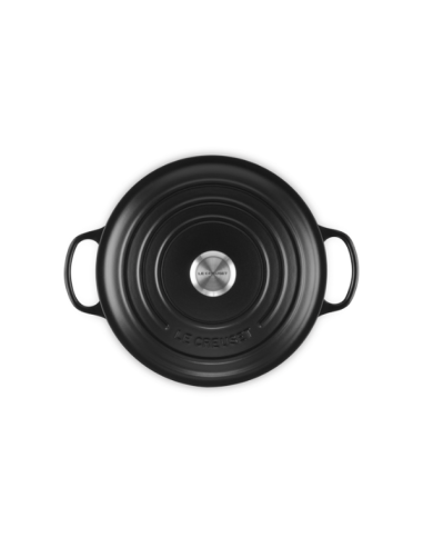 Le Creuset Braad- / Stoofpan Signature rond Mat Zwart 28cm 6,7l