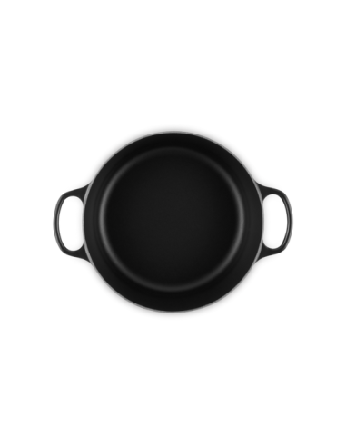 Le Creuset Braad- / Stoofpan Signature rond Mat Zwart 28cm 6,7l