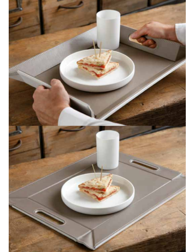 FreeForm Dienblad / Placemat 45 x 35 cm antraciet/bordeaux