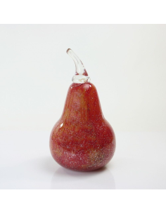 Glasobject Peer Rood / Zilver ca. 33 cm