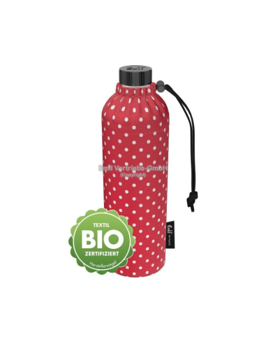 Glazen drinkfles met mantel 0,75 L Stippen