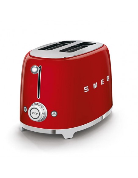 Smeg Broodrooster 50's Retro Style 2 sleuven Rood