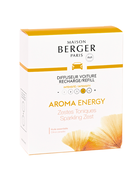 Maison Berger Autoparfum Navulling 2x  Aroma Energy