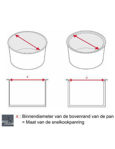 Kuhn Rikon Snelkookpan Afdichtingsring DM / DT 22 cm (binnen) Blauw