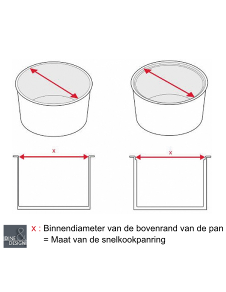 Kuhn Rikon Snelkookpan Afdichtingsring DM / DT 22 cm (binnen) Blauw